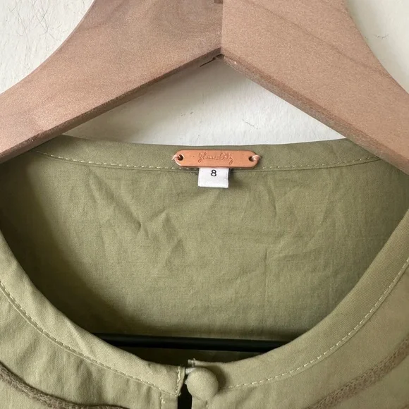 Johanna Ortiz Dancing In Rio Embroidered Cotton Midi Long Dress Green Size 8 - Picture 6 of 10